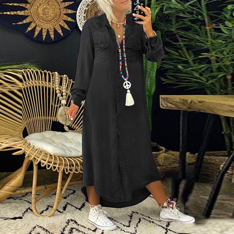 Dlouhé džínové maxišaty