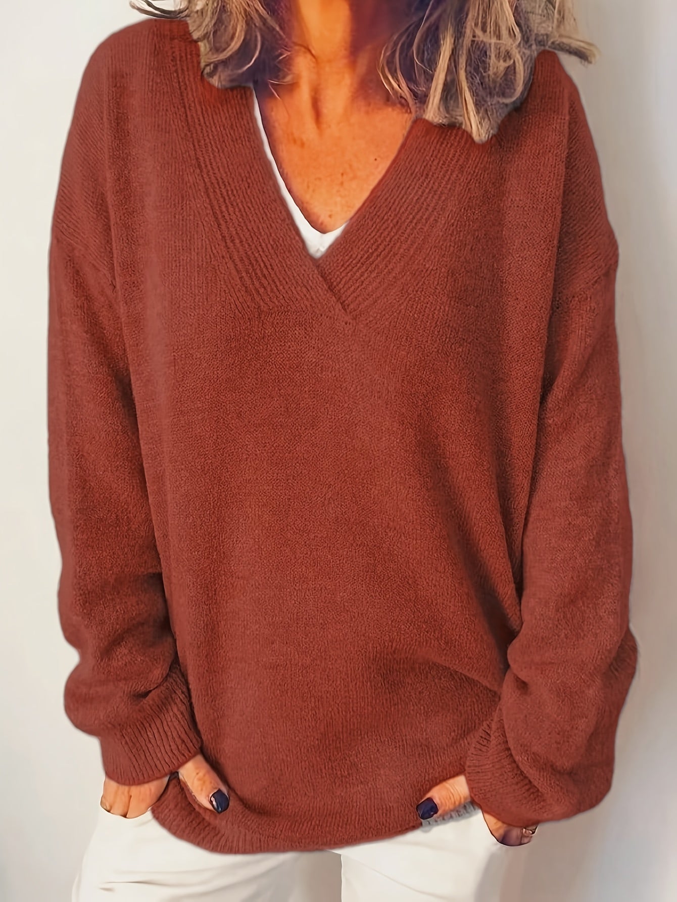 Modova™ | Měkký V-neck svetr