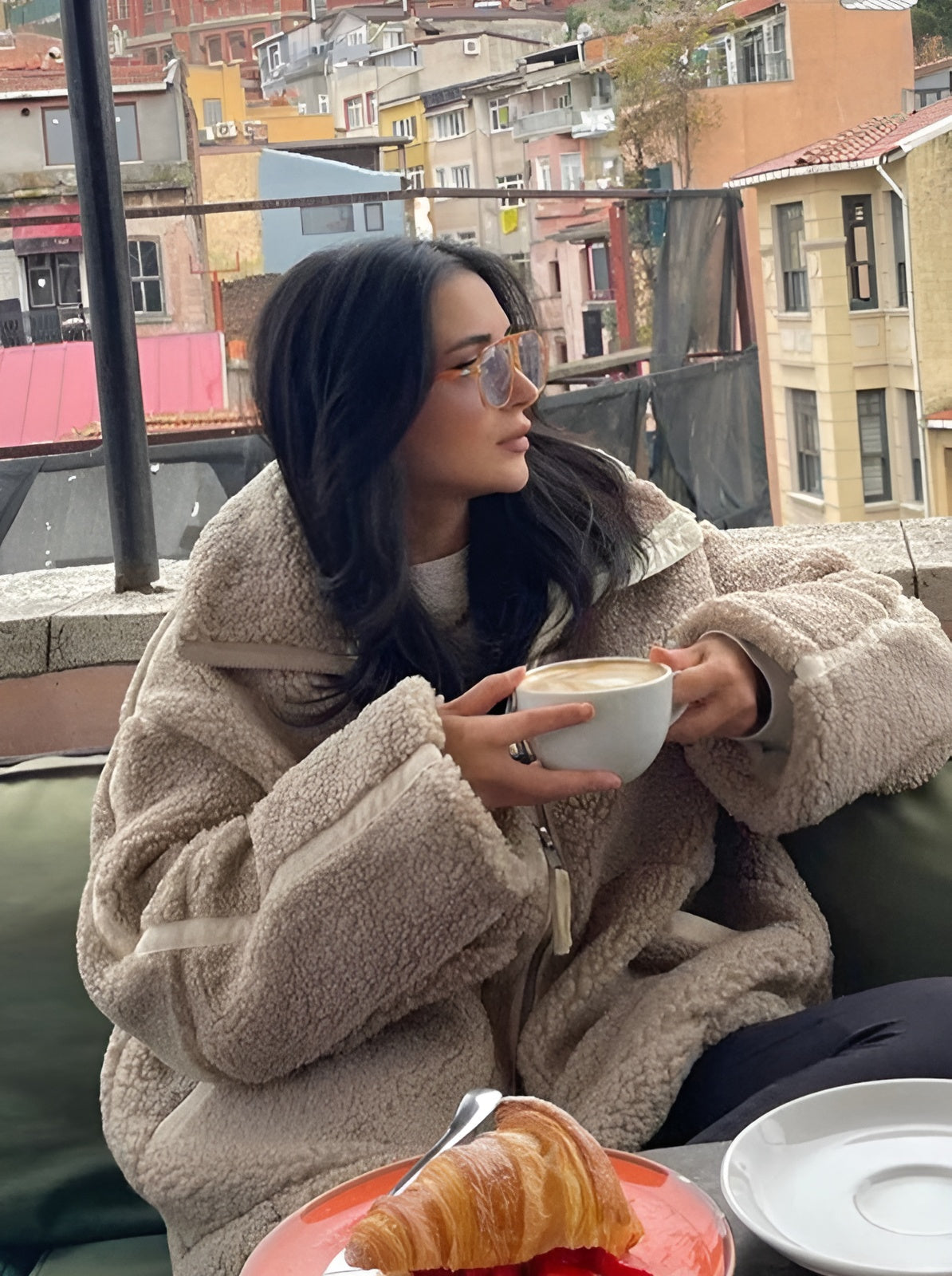 Modova™ | Dámský oversize teddy kabát na zip