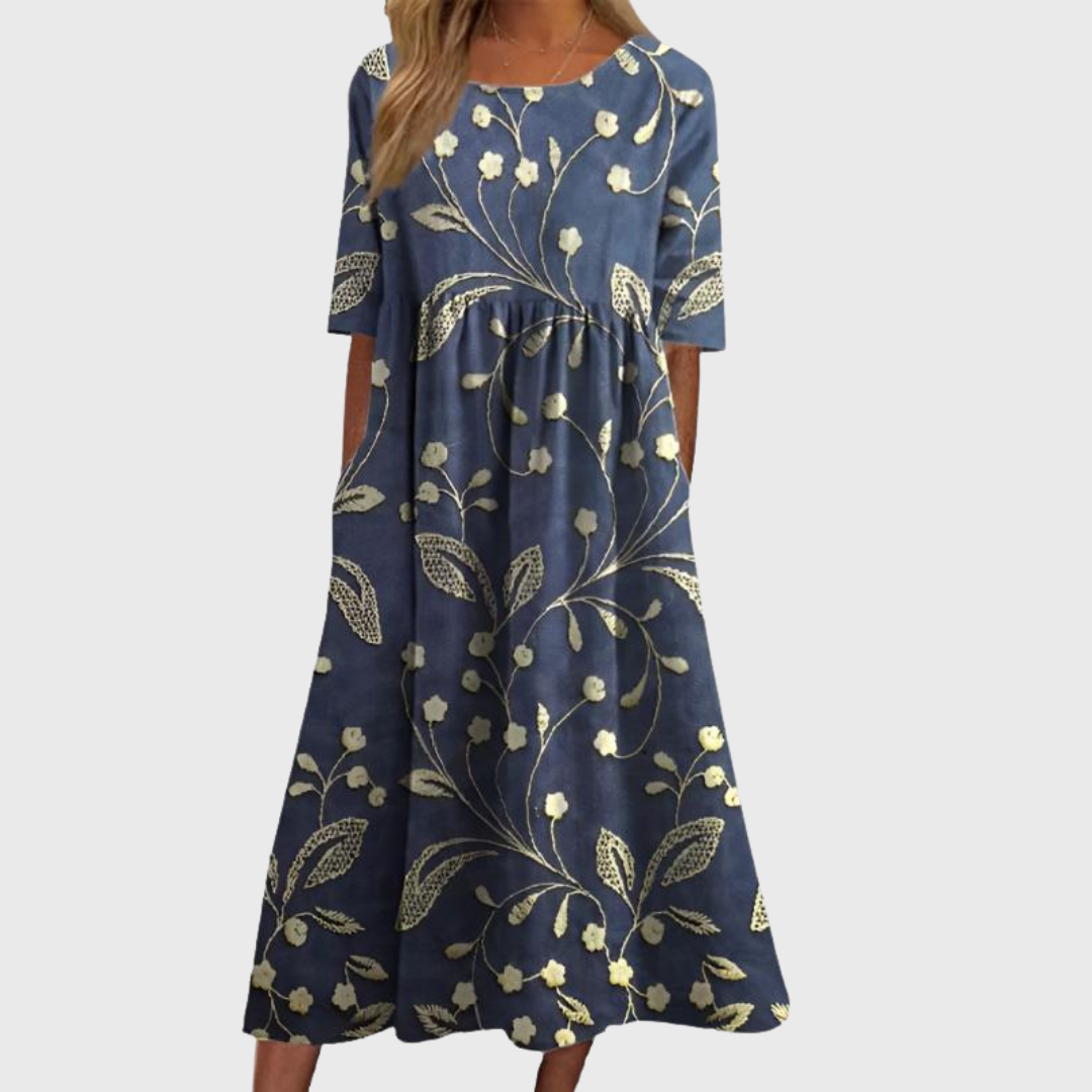 Stylové květované midi šaty