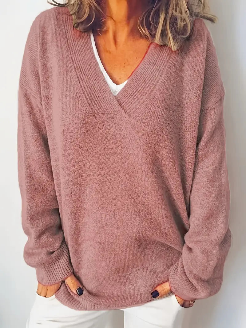 Modova™  | Měkký V-neck svetr