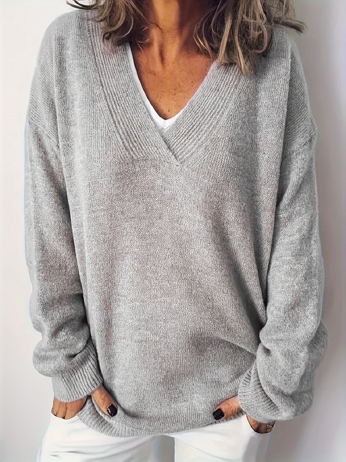 Modova™  | Měkký V-neck svetr