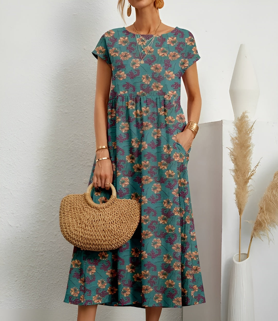 Lehká letní šaty s květinovým vzorem